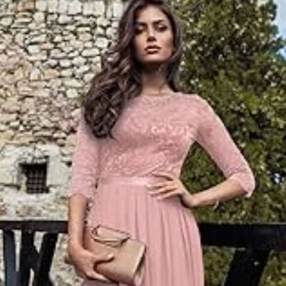 Dresses for Women Floral Lace Bodice Ribbon Waist Pleated Prom Dress Nwt Large - Picture 4 of 13